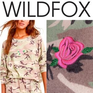 Wildfox Camo / Rose Sommers Sweatshirt 🌹